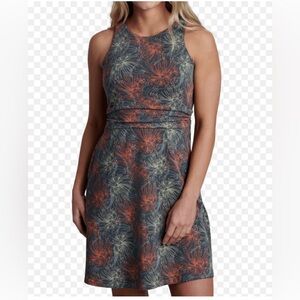 Kuhl Skyla Dress Size XS‎ Emberglow Floral Outdoor Hiking Travel Athleisure NWT